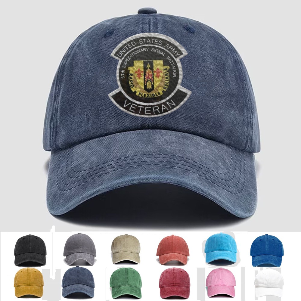Custom Embroidered US Army 67th Signal Battalion Veteran Hat - Perfect Gift