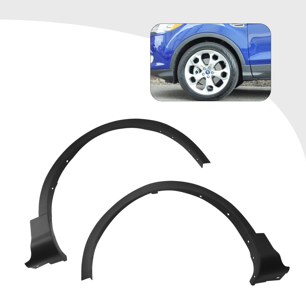For 2013-2016 Ford Escape Front Fender Flare Wheel Well Arch Molding Trim 2 Pcs