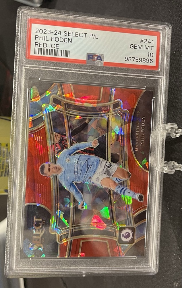 2023-24 Panini Select EPL Phil Foden Red Ice PSA 10 Gem Mint