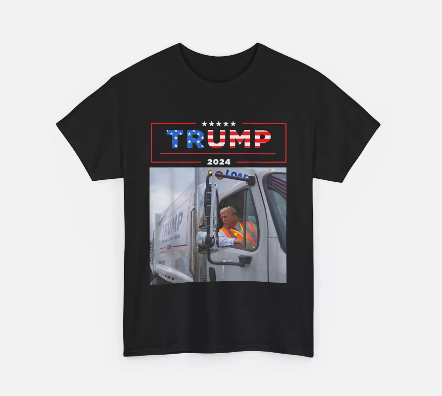 Donald Trump Rides In Garbage Truck Shirt Garbage Tee Trump T-Shirt