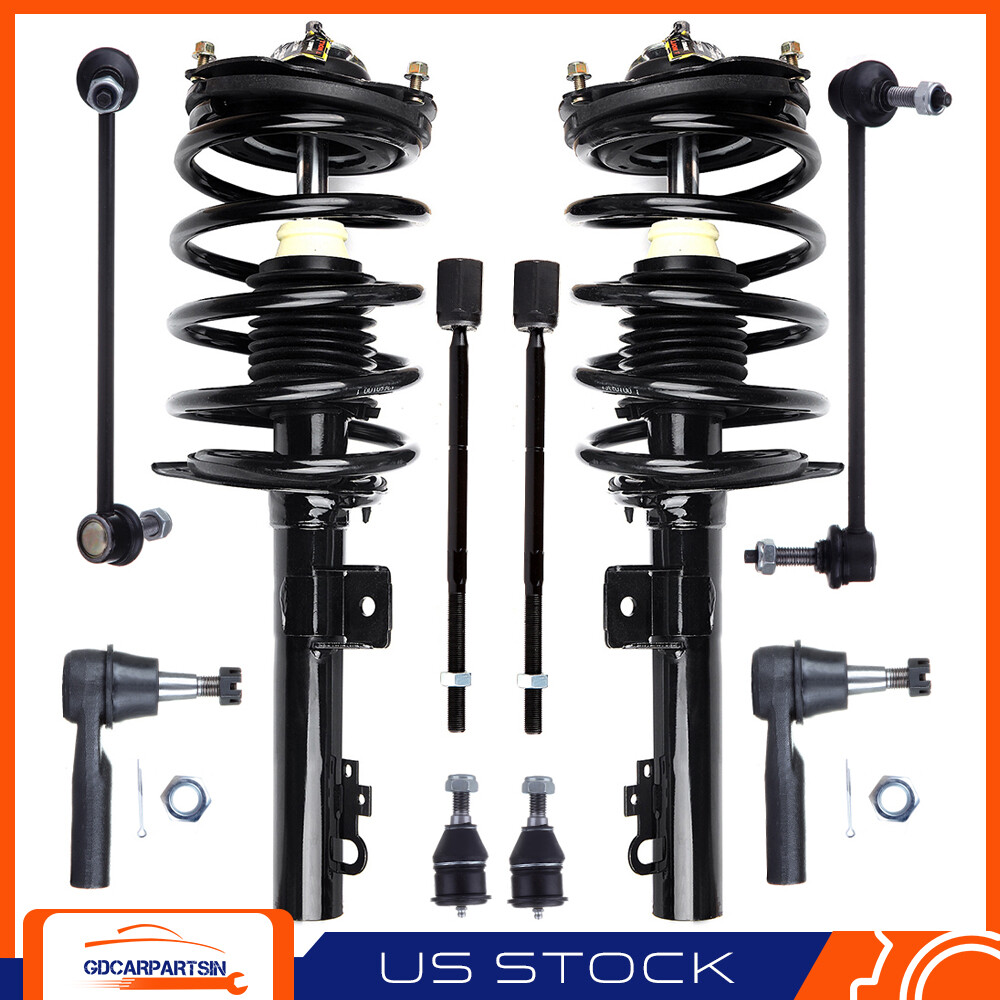 1996-2007 Ford Taurus Mercury Sable Front Suspension Kit with Struts Sway Bar Tie Rod Ball Joint