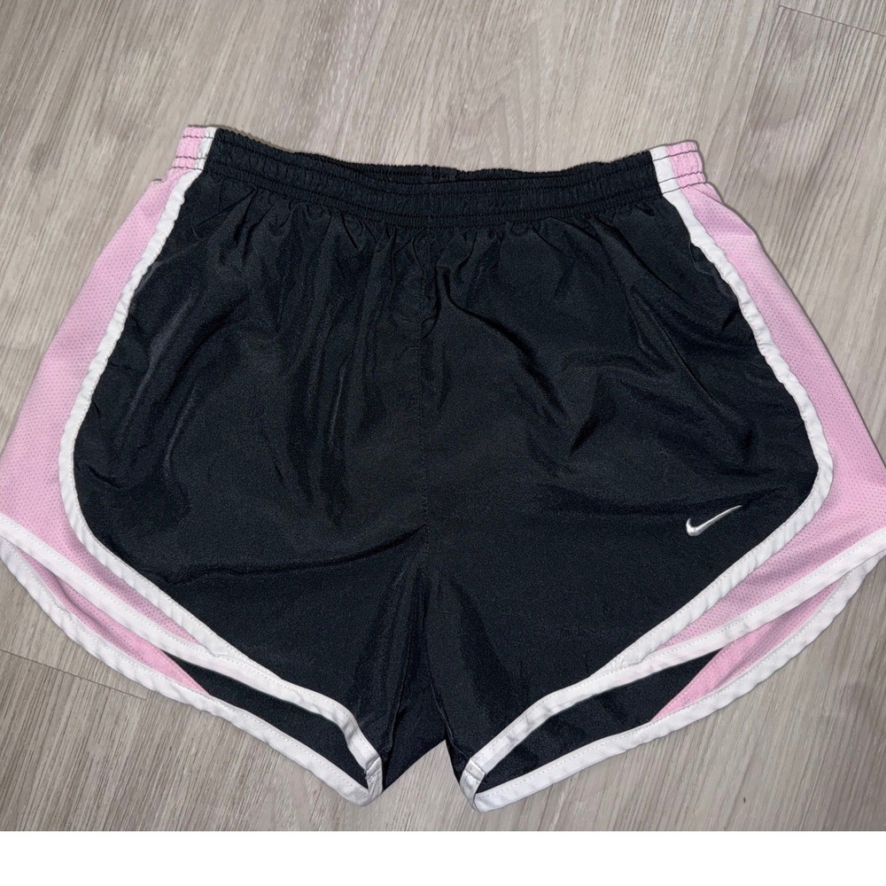 Nike Dri-FIT Tempo Running Shorts Black Pink White Small Athletic Gym Workout