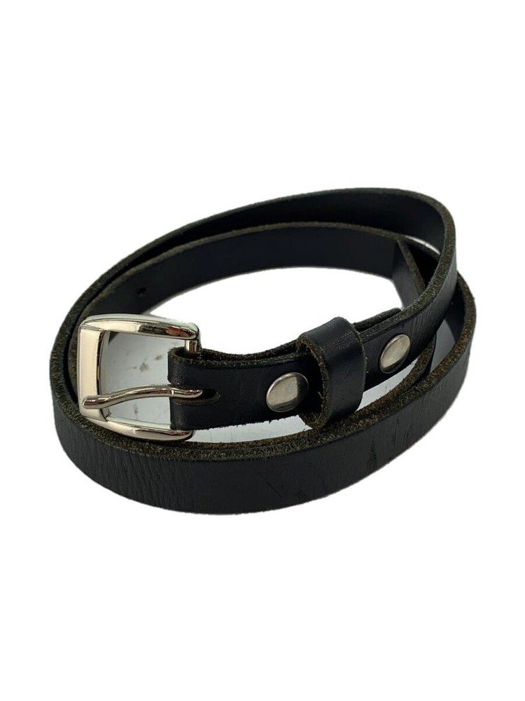 Black Leather Cootie Belt for Men