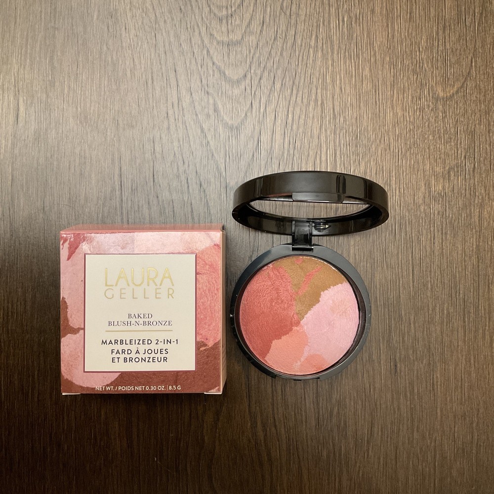 Laura Geller Baked Blush-n-Bronze Marbleized 2-in-1 - Rose Bronze 0.30oz/8.5g