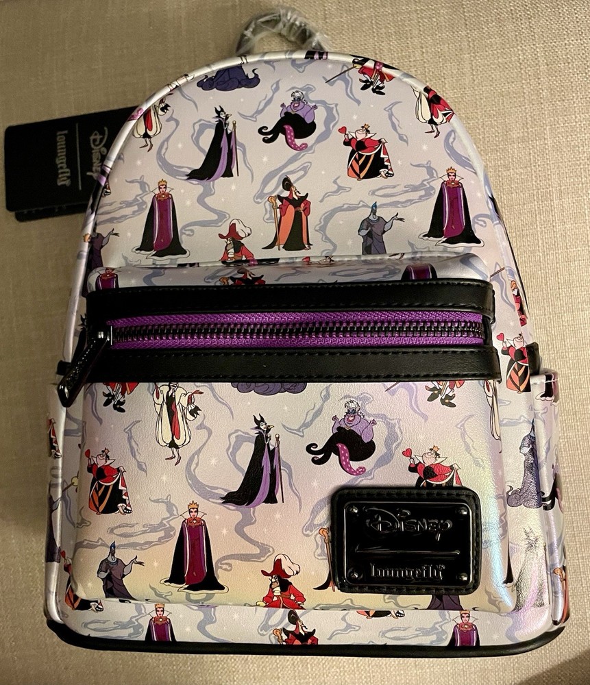 Loungefly Mini Backpack Iridescent Evil Villains Disney Style