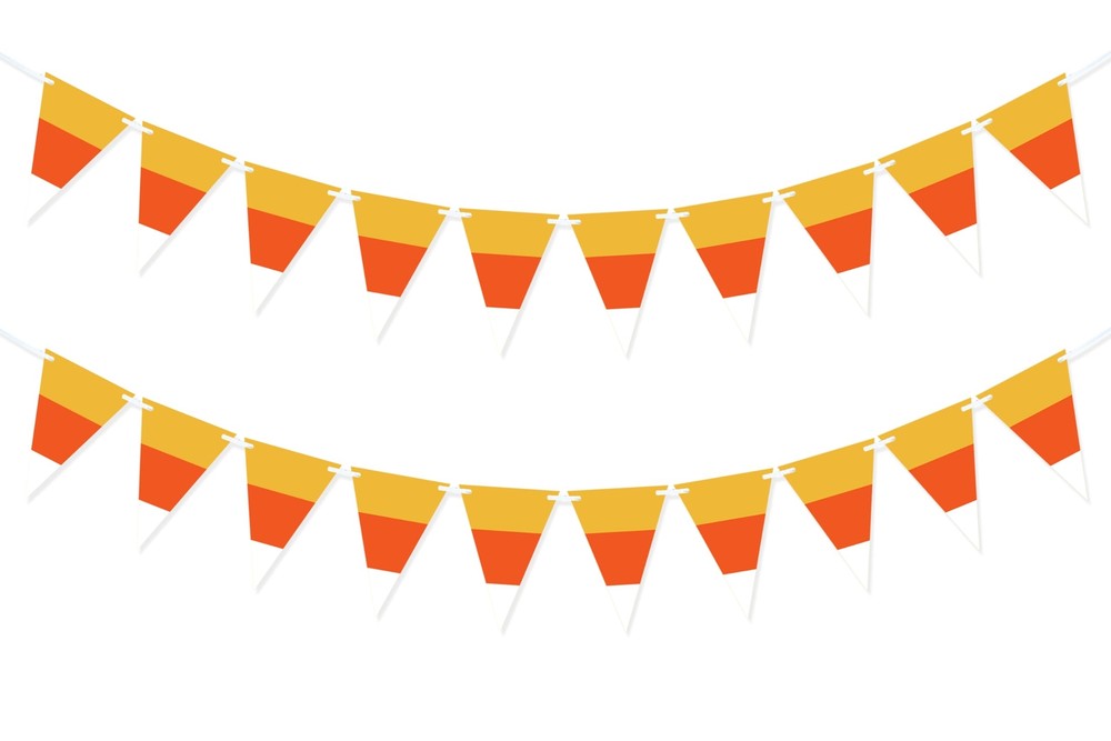 VILIFEVER 2PCS Halloween Candy Corn Banner Halloween Trick or Treat Decoratio...