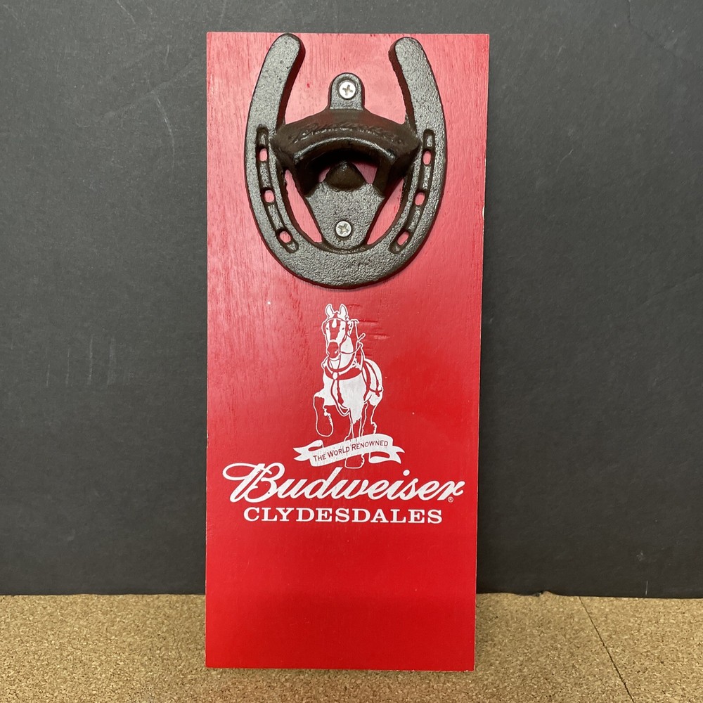 BUDWEISER Clydesdales Wall Mount Horseshoe BOTTLE OPENER