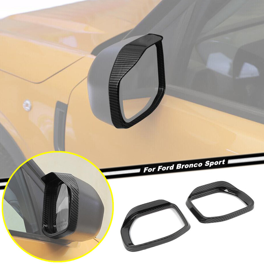 2021-2024 Ford Bronco Sport Carbon Fiber Rear Mirror Rain Guard Visor