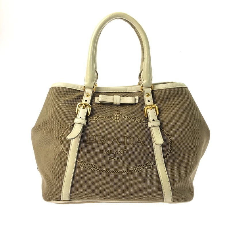 Prada Y0626 Logo Jacquard Handbag for Women Bn1841
