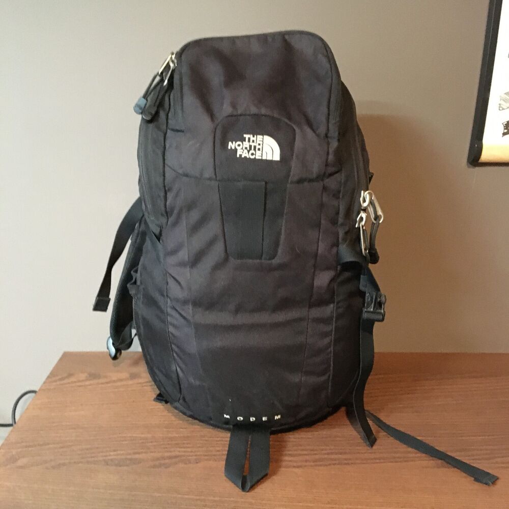 The North Face Modem Backpack Black Hiking Commuter Large
