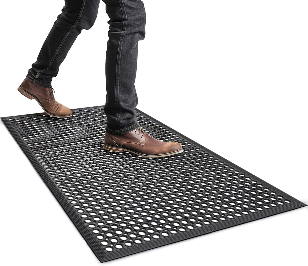 Outdoor Rubber Mat for Floor Anti-Fatigue Non Slip Restaurant Floor Mats 36