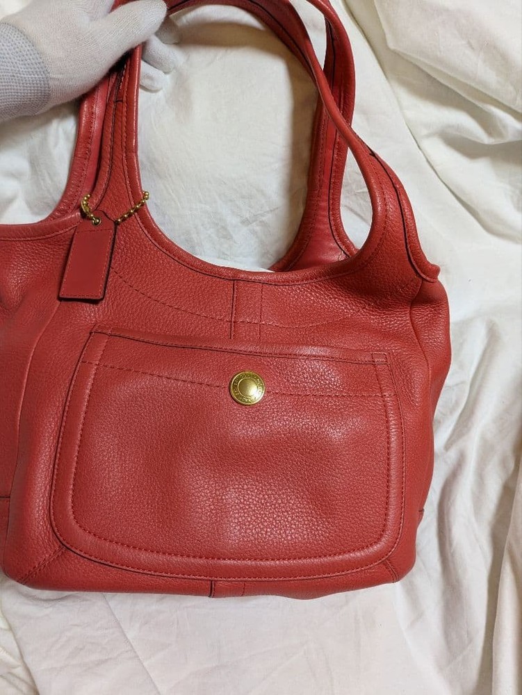 COACH Red Ergo Tote Bag  Leather