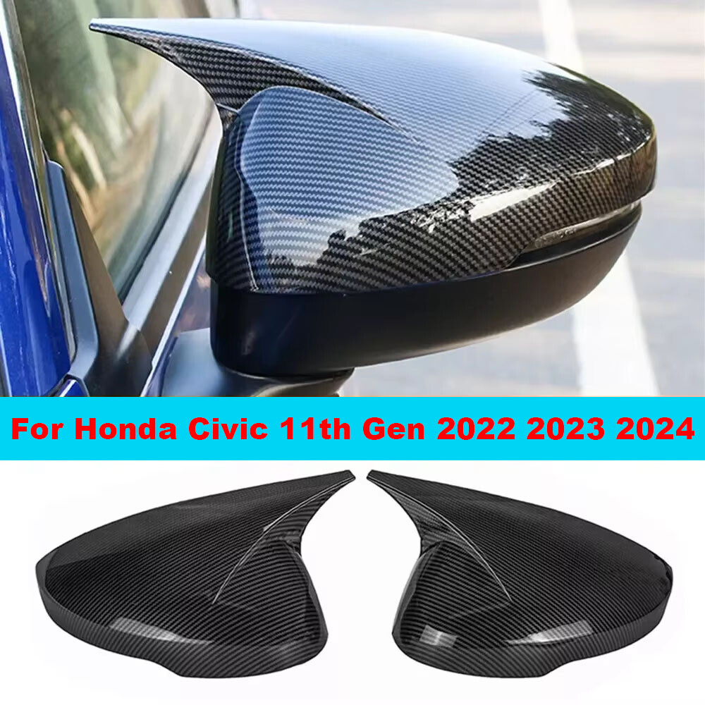 For Honda Civic 11th Gen 2022 2023 2024 Rearview Side Mirror Cover Wing Cap Trim