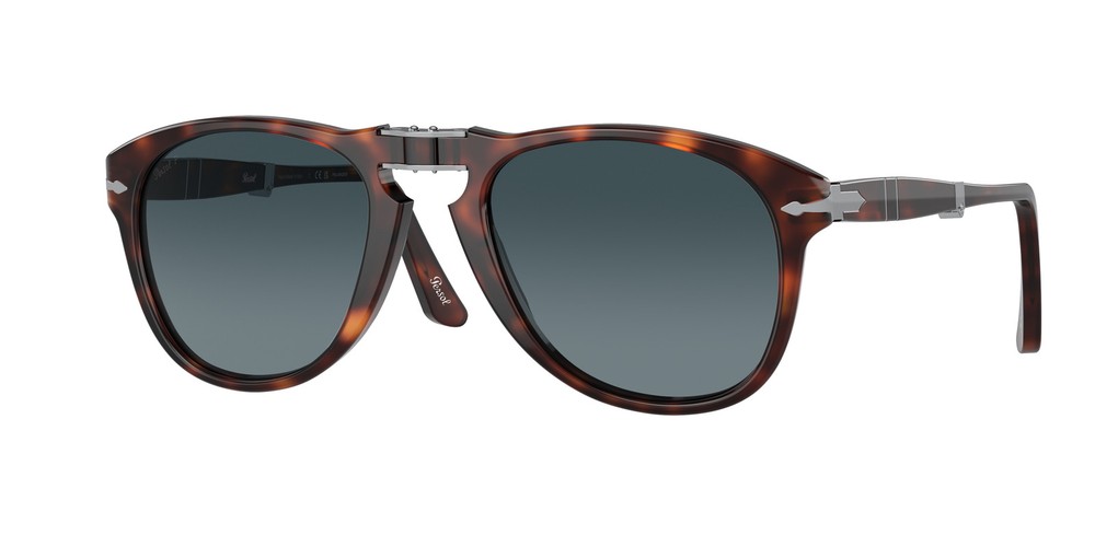 PERSOL PO0714 24 S3 Havana Gradient Blue Polarized 54 mm Men's Sunglasses