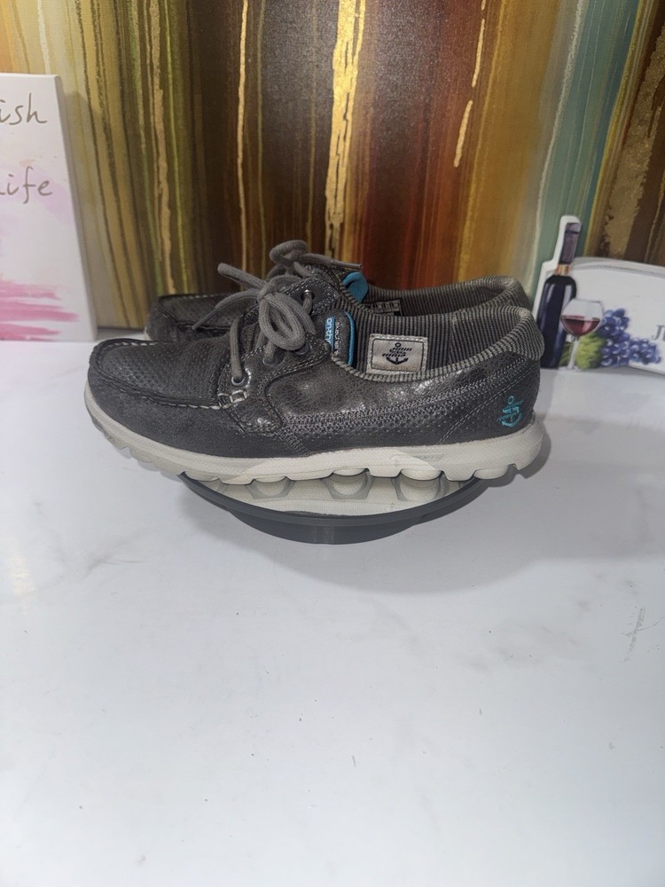 Skechers On-The-Go Tide Boat Shoes with Anchor Design - Women’s Size 6