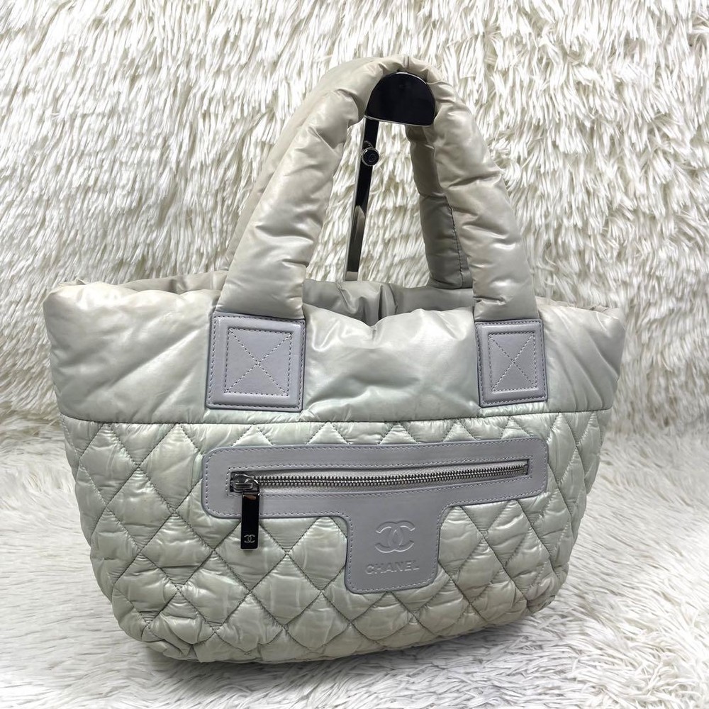 Chanel Coco Cocoon Quilted Mark Tote Bag Black