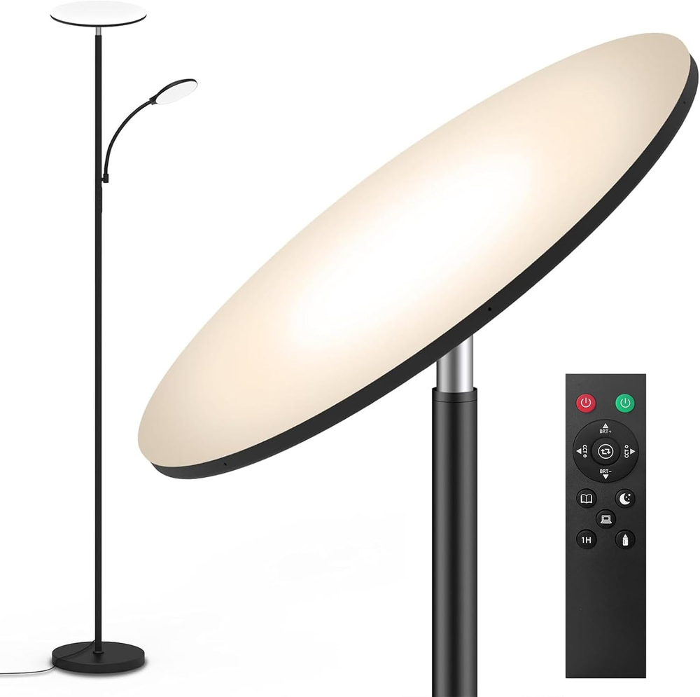 2024 New Floor Lamp, 44W 4500LM Super Bright LED Floor Lamp for Living Room, Rem