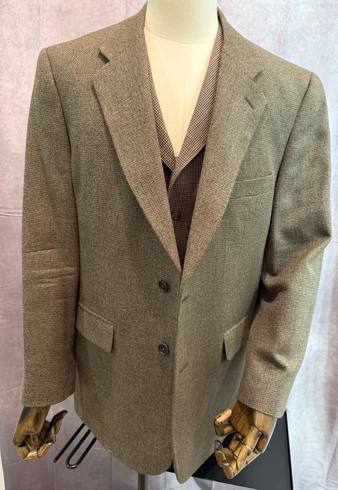 Brooks Brothers 346 Wool Tweed Men's Piece  Brownish green  blazer 42 Jacket