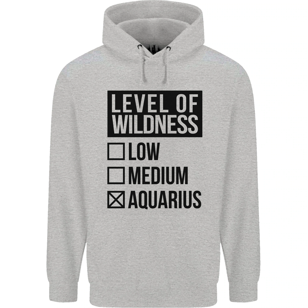 Levels of Wildness Aquarius Mens 80% Cotton Hoodie
