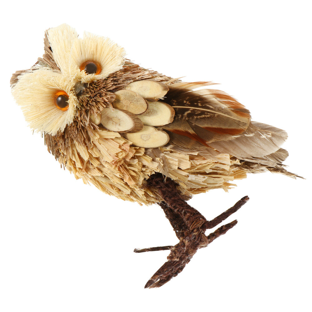 Owl Figurine Craft Animal Ornament with Intricate Fine Details