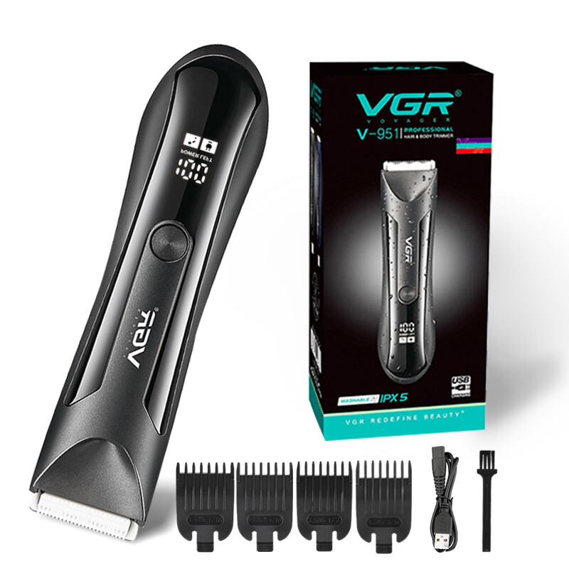 Men Electric Groin Body Hair Trimmer for Pubic Balls Shaving