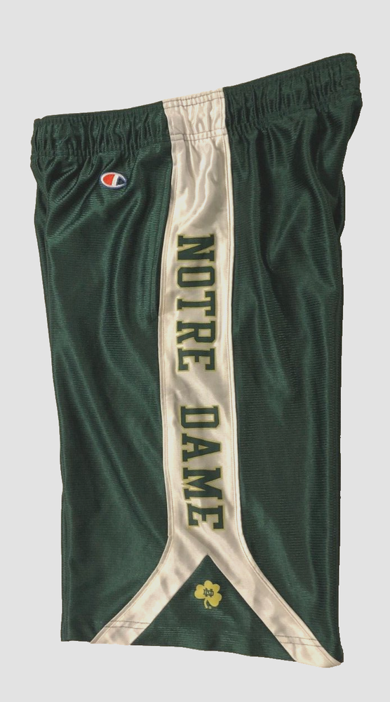 Notre Dame Fighting Irish NCAA Vintage Champion 90s Green Basketball Shorts S