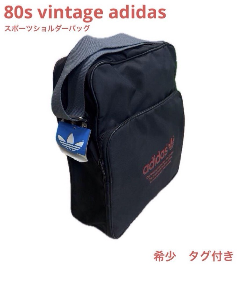 Vintage Tagged 80S Adidas Shoulder Bag Black Red
