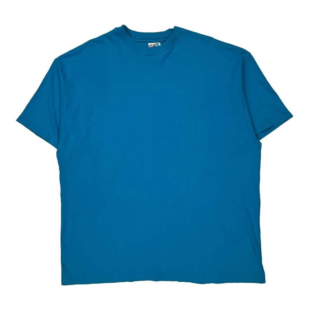 Blank Hanes Single Stitch T-Shirt - 2XL Blue Cotton