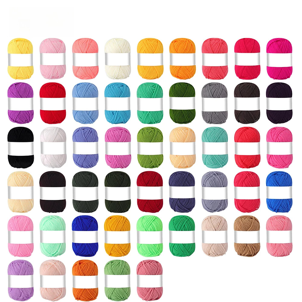 25(50)pcs/bag 4 Ply Milk Cotton Yarn For Hand Knitting ,Various Handmade DIY