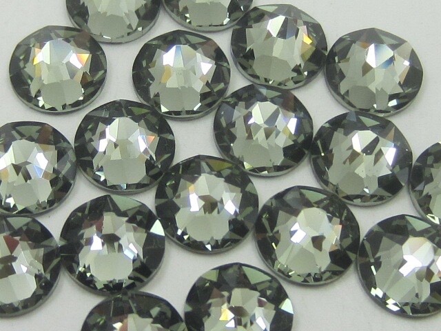 16ss Black Diamond Viva Flatback Preciosa Rhinestones 1 Gram