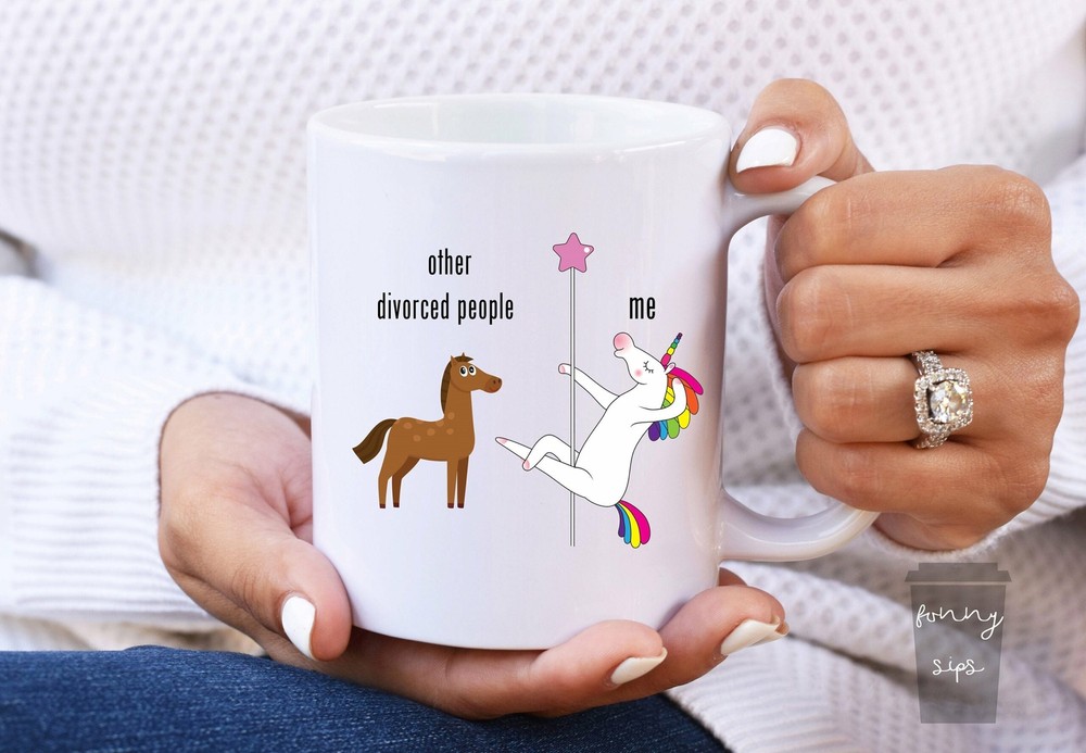 Divorce Gift Mug for Divorce Parties and New Beginnings