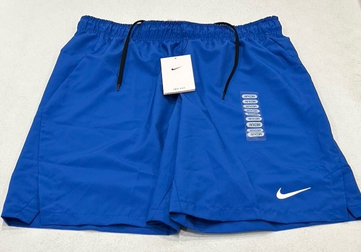 Nike Men's Team Dri-Fit Flex Woven No Pockets Shorts, Blue, Size M