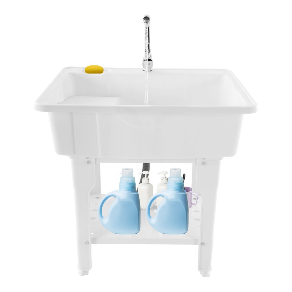 Utility Sink Laundry Tub with Faucet for Basement Garage or Laundry Room