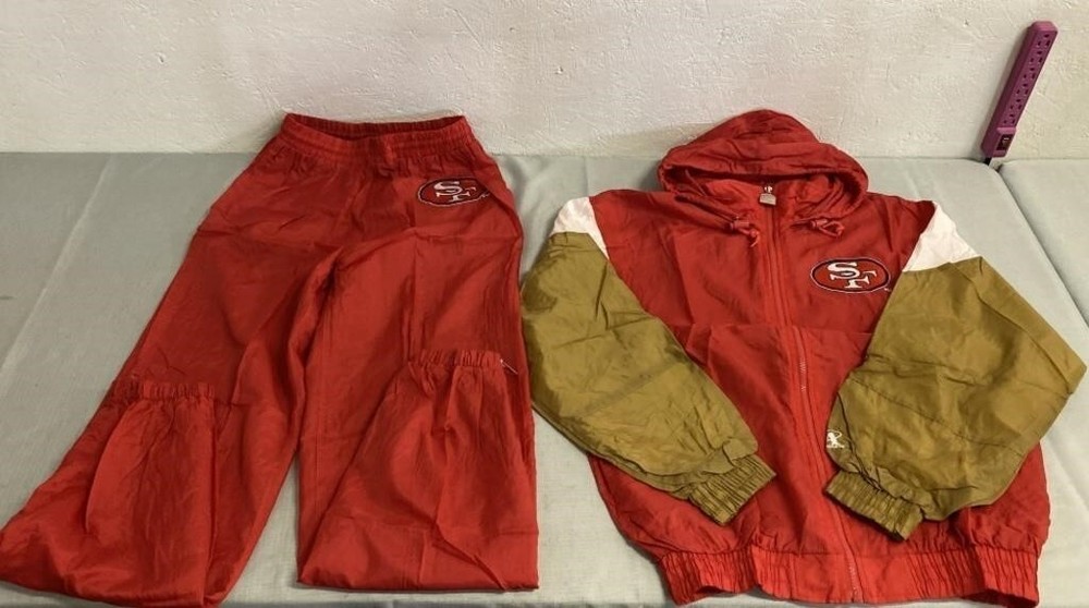 Vintage San Francisco 49ers Windbreaker w/ Pants Outfit-  NFL Men's XL