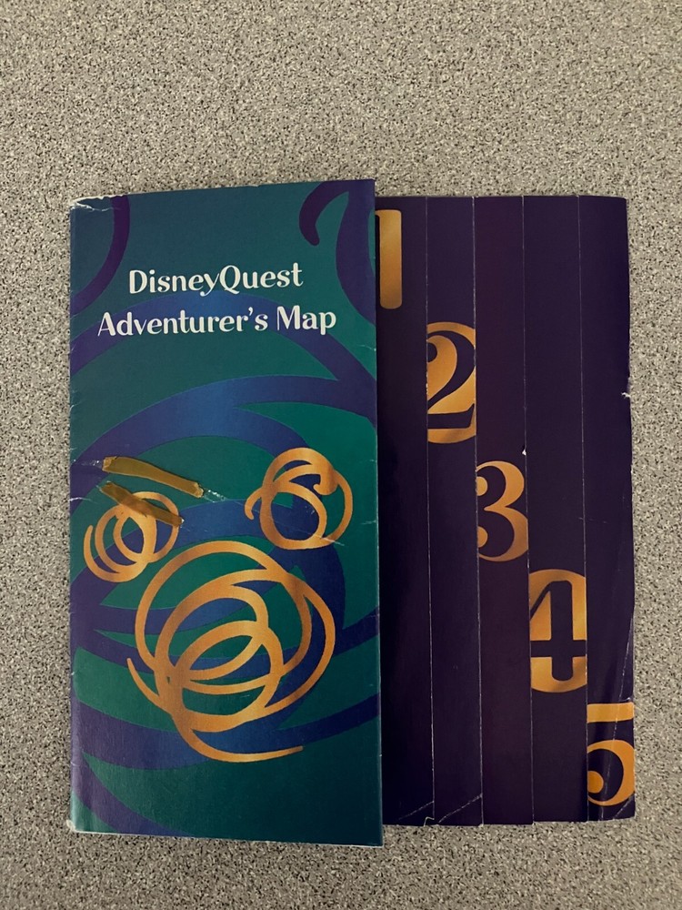 DisneyQuest Adventurer's Map, Downtown Disney, Orlando, FL Multi-Foldouts, 2002