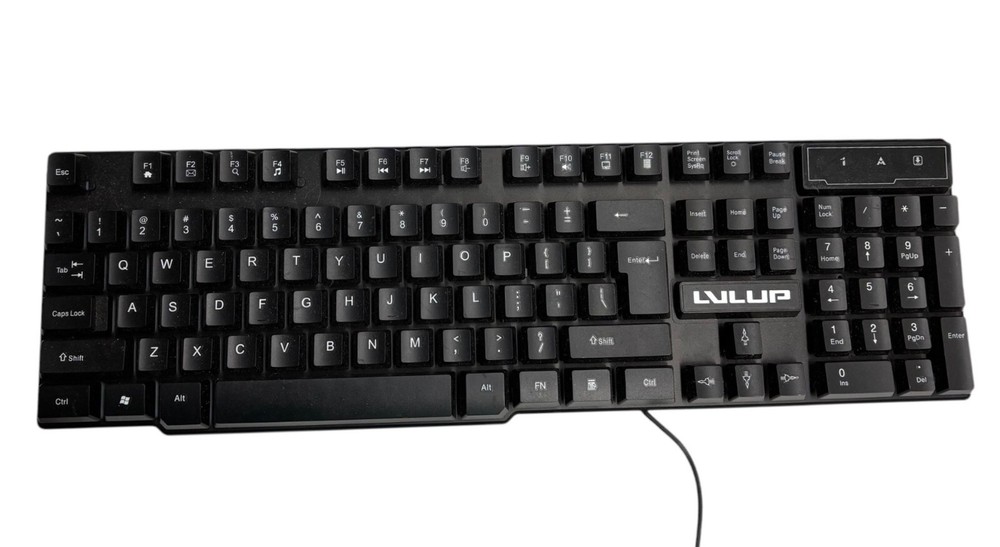 Lvlup Light-Up 104 Key USB-A Gaming Keyboard Black Wired Computer Accessory