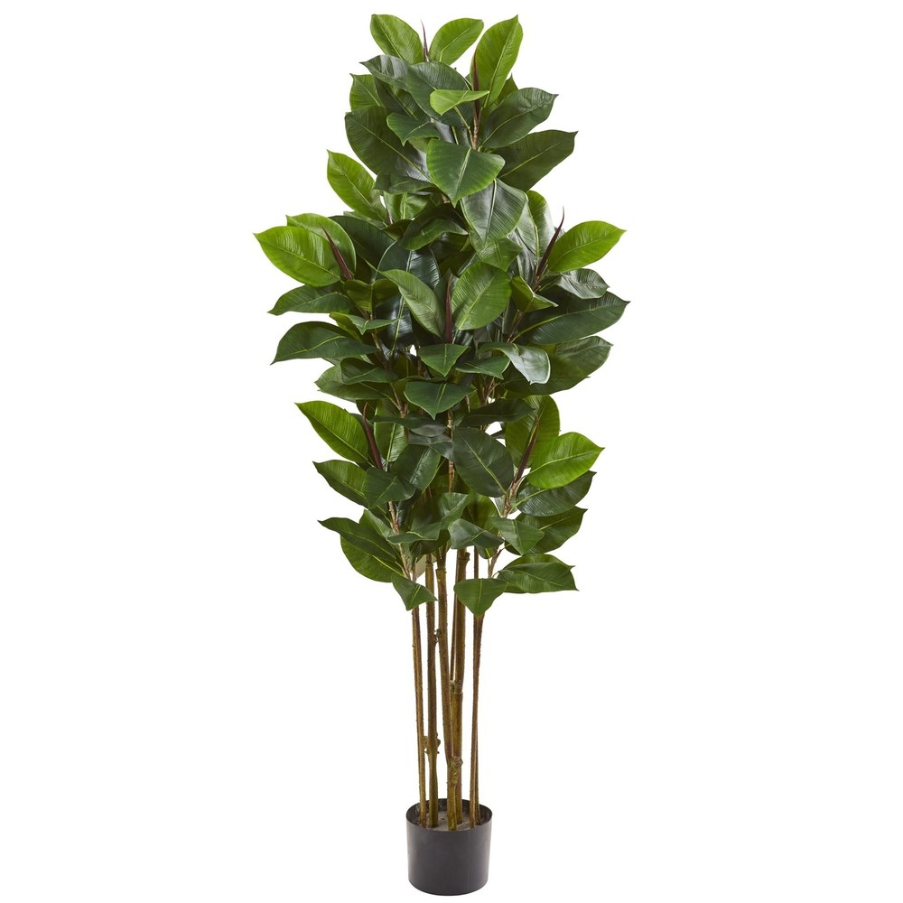 58 Inch Tall Lifelike Rubber Leaf Faux Tree for Home Decor  