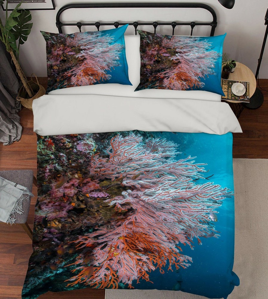 3D Red Seaweed ZHUA3314 Bed Pillowcases Quilt Duvet Cover Set Queen King Zoe