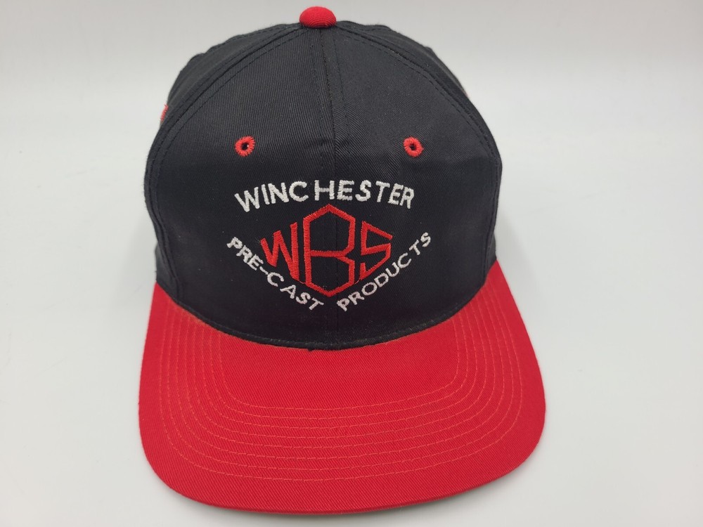Vintage Winchester Pre-Cast Products YoungAn Snapback Hat Cap WBS Men Black Red