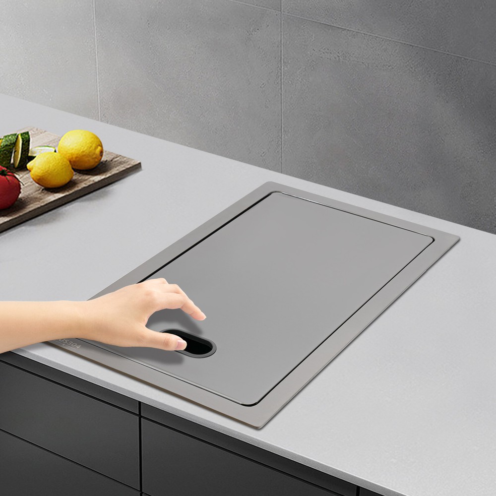 Hidden Drop-in Single Bowl Kitchen Sink with Folding Faucet