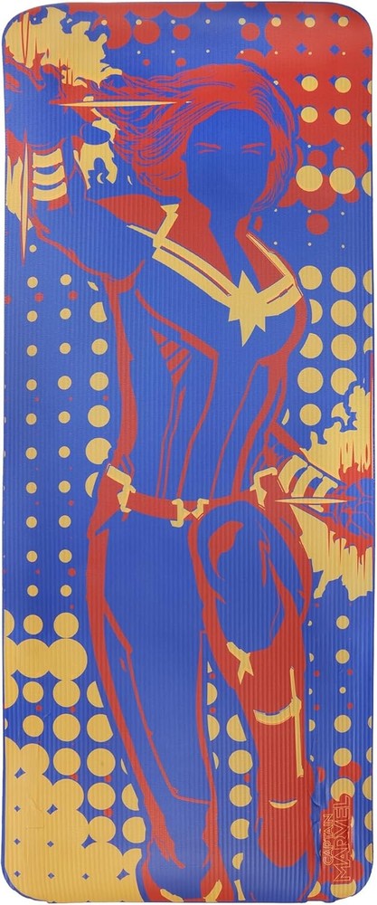 Marvel Captain Marvel Non-Slip NBR Fitness Workout Exercise Mat