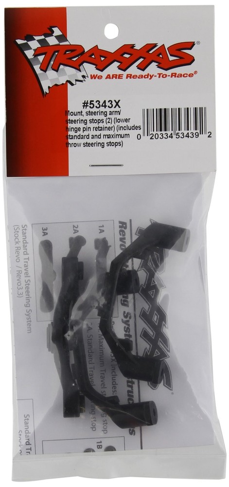 Traxxas 5343X Steering Arm Mount and Steering Stops for Revo 2-Piece 196-Pack High-Performance Upgrade