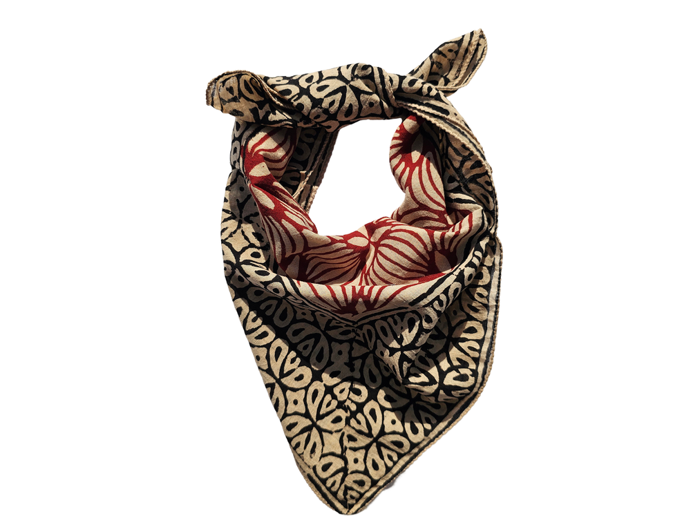 Bohemian Cotton Bandana Scarf Soft 100% Cotton Boho Style Neckwear