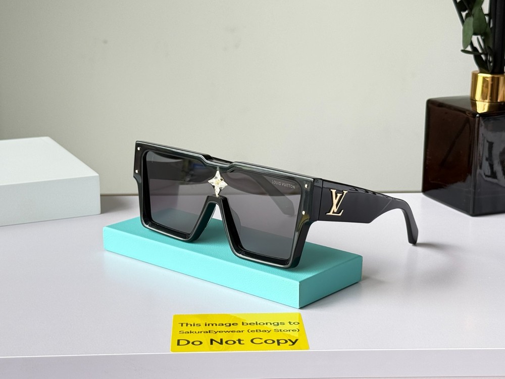 Louis Vuitton Z1578E “Cyclone” Black Sunglasses Adorned with Swarovski Crystals