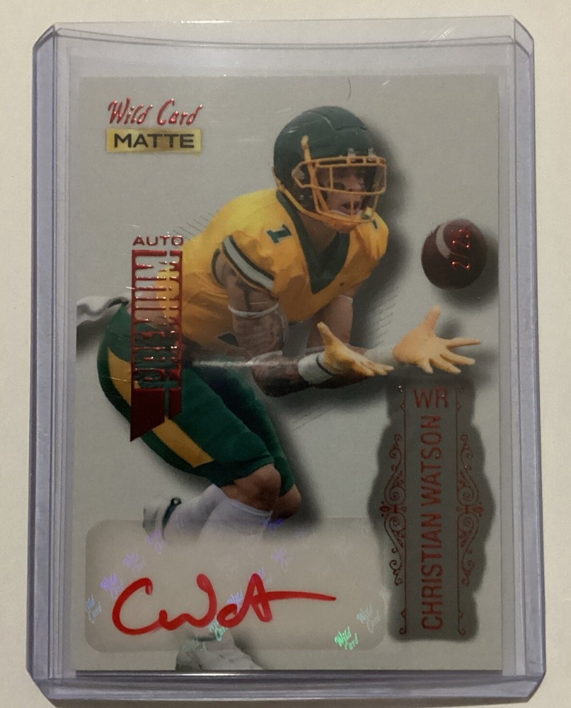 Wild Card Matte Christian Watson Auto #2/25 Red Foil Premium Autograph Packers