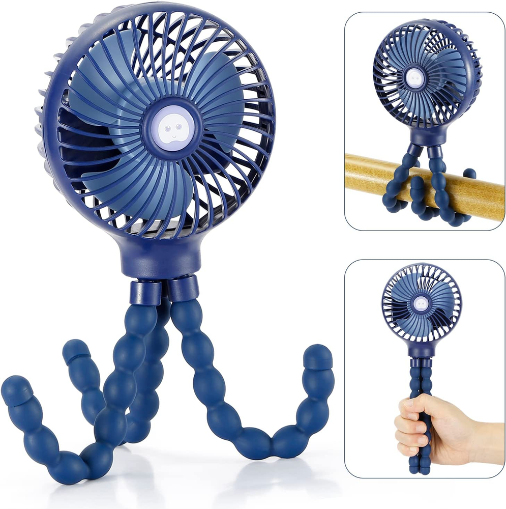 Mini Handheld Personal Portable Fan, Baby Stroller Fan, Car Seat USB or Battery