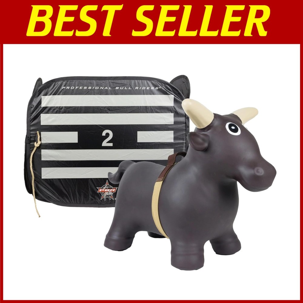 Durable Inflatable Rodeo Bull & Bucking Chute - Fun for Ages 18 Months to 3+