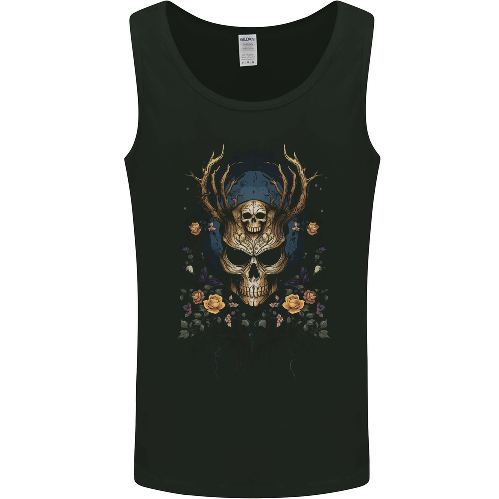 Grim Reaper of the Earth Skull Mens Vest Tank Top