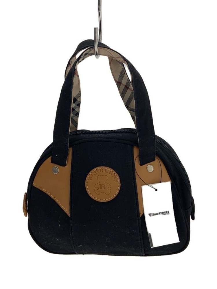 BURBERRY LONDON ◆handbag/black/BV477-853