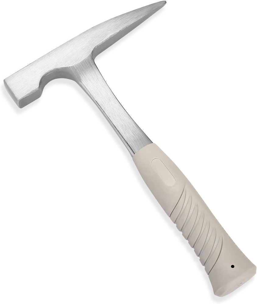 EFFICERE 22-Ounce All Steel Rock Pick Hammer with Pointed Tip, 11-Inch Overall L